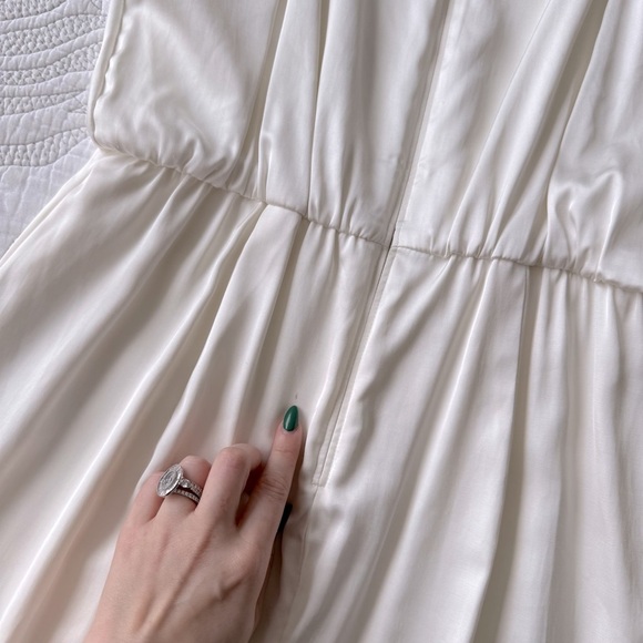 Abercrombie & Fitch - High-neck Draped Jumpsuit - White - Picture 15 of 15